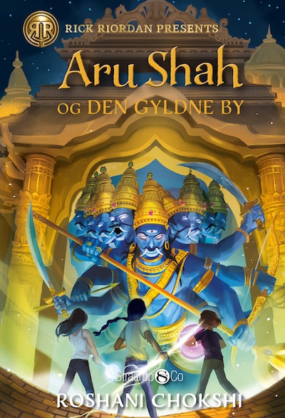 Aru Shah og den gyldne by – omslag til lydbogen af Roshani Chokshi