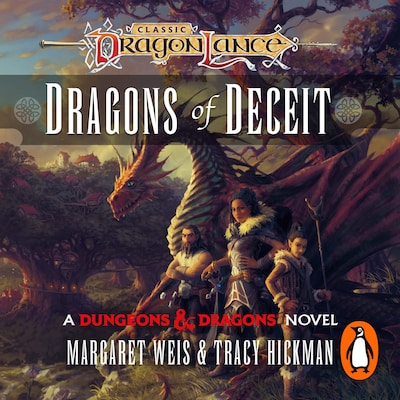 Dragonlance: Dragons of Deceit – omslag til lydbogen af Margaret Weis, Tracy Hickman