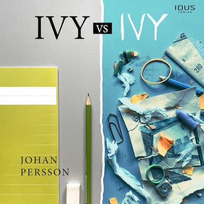 Ivy vs Ivy – omslag till ljudboken av Johan Persson