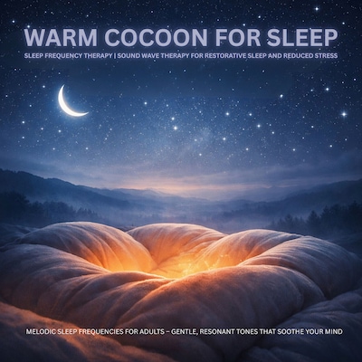 Warm Cocoon for Sleep /// Sleep Frequency Therapy /// Sound Wave Therapy for Restorative Sleep – omslag til lydbogen af Harmonic Sounds Institute, Chris Chandler
