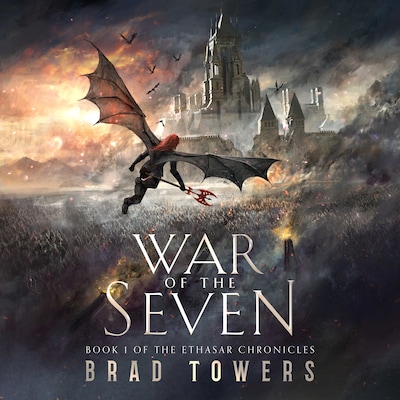 War of the Seven – omslag til lydbogen af Brad Towers