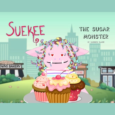 Suekee The Sugar Monster – okładka audiobooka, autor Carmen Clark