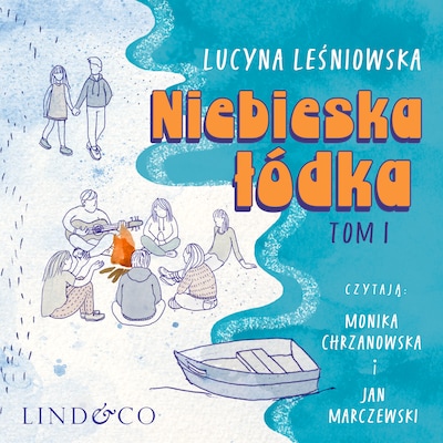 Niebieska łódka – okładka audiobooka, autor Lucyna Leśniowska