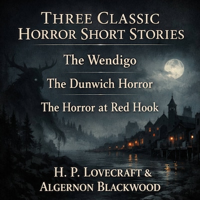Three Classic Horror Short Stories – omslag til lydbogen af H. P. Lovecraft, Algernon Blackwood
