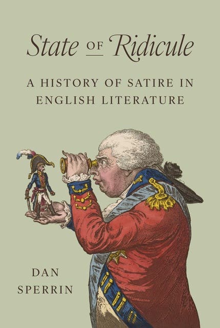 State of Ridicule: A History of Satire in English Literature – omslag van het luisterboek van Dan Sperrin