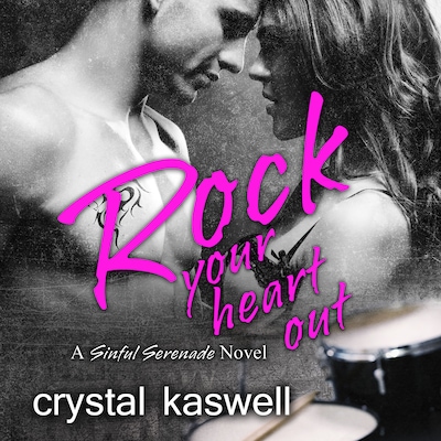 Rock Your Heart Out – omslag til lydbogen af Crystal Kaswell