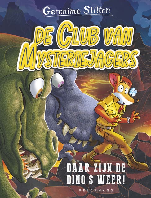 Daar zijn de dino's weer! – omslag van het luisterboek van Geronimo Stilton