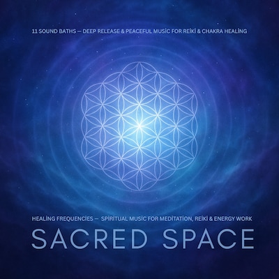 Sacred Space — Healing Frequencies — Spiritual Music for Meditation, Reiki & Energy Work – omslag til lydbogen af Home of Spiritual Music
