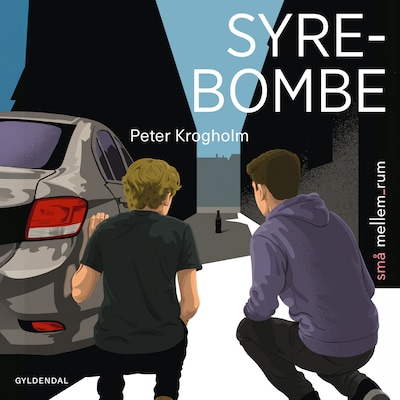 små mellem_rum. Syrebombe – omslag til lydbogen af Peter Krogholm