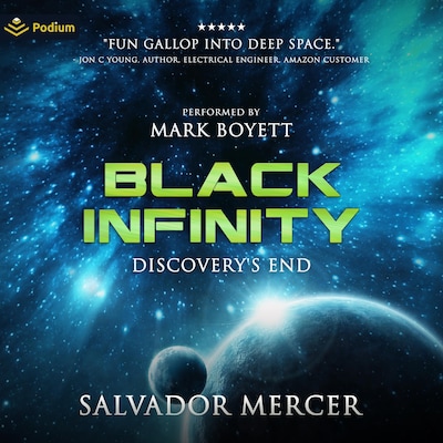 Black Infinity – omslag til lydbogen af Salvador Mercer