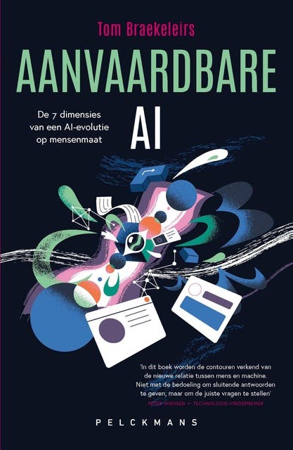 Aanvaardbare AI: De 7 dimensies voor een AI-evolutie op mensenmaat – omslag van het luisterboek van Tom Braekeleirs