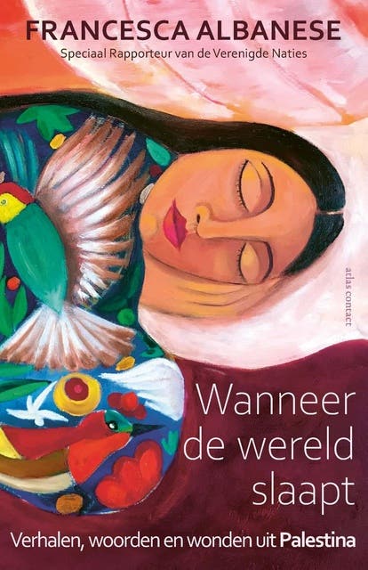 Wanneer de wereld slaapt: Verhalen, woorden en wonden uit Palestina – omslag van het luisterboek van Francesca Albanese