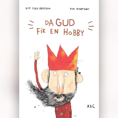 Da Gud fik en hobby – omslag til lydbogen af Kim Fupz Aakeson
