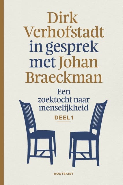 In gesprek met Johan Braeckman 1: Een zoektocht naar menselijkheid – omslag van het luisterboek van Dirk Verhofstadt,Johan Braeckman