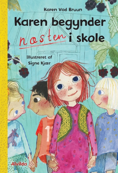 Karen begynder NÆSTEN i skole – omslag til lydbogen af Karen Vad Bruun