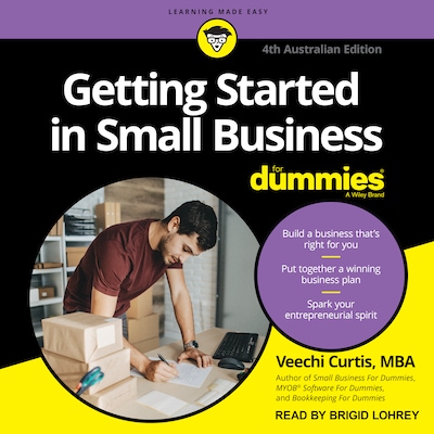 Getting Started in Small Business For Dummies – omslag til lydbogen af Veechi Curtis, MBA