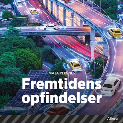 Fremtidens opfindelser – omslag til lydbogen af Maja Plesner