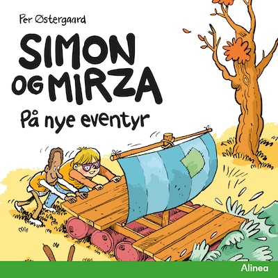 Simon og Mirza - på nye eventyr – omslag til lydbogen af Per Østergaard