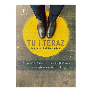 Tu i teraz – okładka audiobooka, autor Marcin Jakimowicz