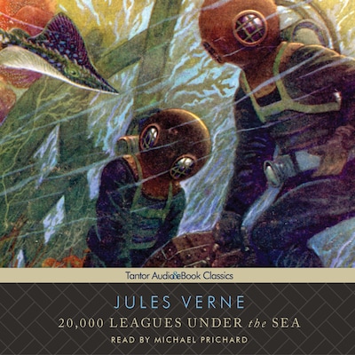 20,000 Leagues Under the Sea, with eBook – omslag til lydbogen af Jules Verne