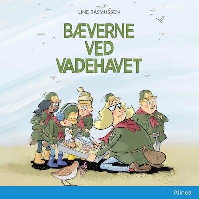 Bæverne ved Vadehavet – omslag til lydbogen af Line Rasmussen
