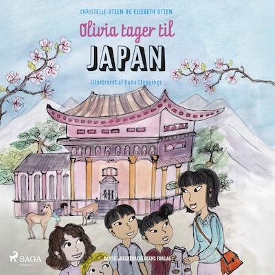 Olivia tager til Japan – omslag til lydbogen af Christelle Otzen, Elsebeth Otzen