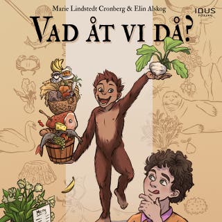 Vad åt vi då? – omslag till ljudboken av Elin Alskog,Marie Lindstedt Cronberg