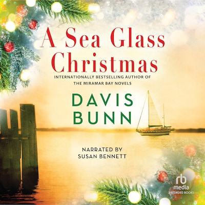 A Sea Glass Christmas – omslag til lydbogen af Davis Bunn