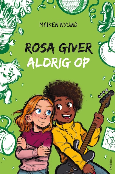 Rosa giver aldrig op – omslag til lydbogen af Maiken Nylund