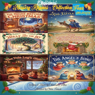 Christmas Nursery Rhymes - Collection Four – omslag til lydbogen af AI Voice Christopher Allen