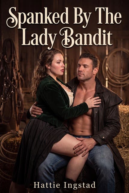 Spanked By The Lady Bandit: A Western Lady Bandit Erotic Novel – omslag til lydbogen af Hattie Ingstad