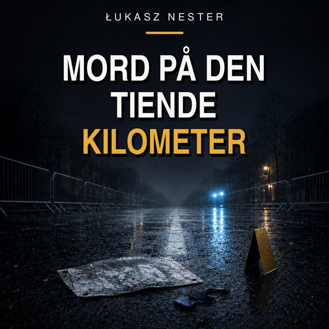 Mord på den tiende kilometer – omslag til lydbogen af Łukasz Nester
