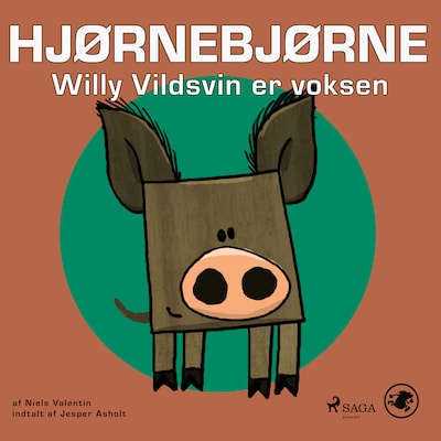 Hjørnebjørne 35 - Willy Vildsvin er voksen – omslag til lydbogen af Niels Valentin