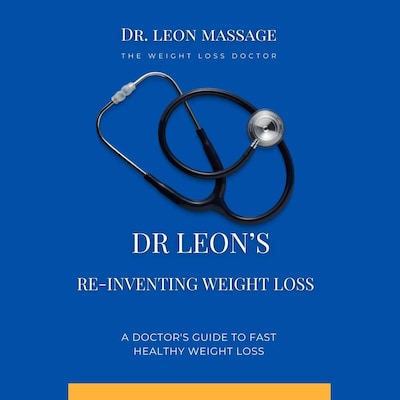 Dr Leon's Re-Inventing Weight Loss – omslag van het luisterboek van Dr. Leon Massage