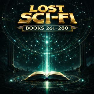 Lost Sci-Fi Books 261 thru 280: Impossible Choices, Distant Worlds, and Unforgettable Futures – omslag till ljudboken av H. G. Wells, Robert Silverberg, Ray Bradbury, Robert Sheckley, Arthur C. Clarke, Theodore Sturgeon, Frank Herbert, Donald E. Westlake, Donald A. Wollheim, Fritz Leiber, Ray Cummings, Frederik Pohl, Alfred Bester, Lynn Venable, Tom Godwin, C. M. Kornbluth, Alfred Coppel, Frank M. Robinson, Joseph Slotkin, Walter M. Miller Jr.