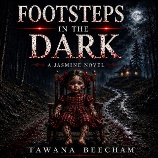 Footsteps In The Dark: Jasmine Novel – omslag till ljudboken av Tawana Beechsm