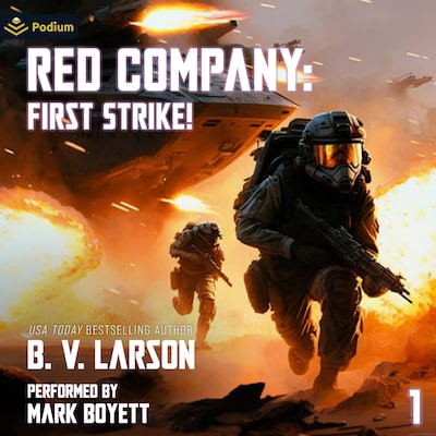 Red Company: First Strike! – omslag til lydbogen af B.V. Larson