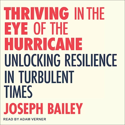Thriving in the Eye of the Hurricane – omslag til lydbogen af Joseph Bailey