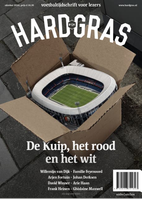 Hard gras 134 - oktober 2020: De kuip, het rood en het wit – omslag van het luisterboek van Tijdschrift Hard Gras