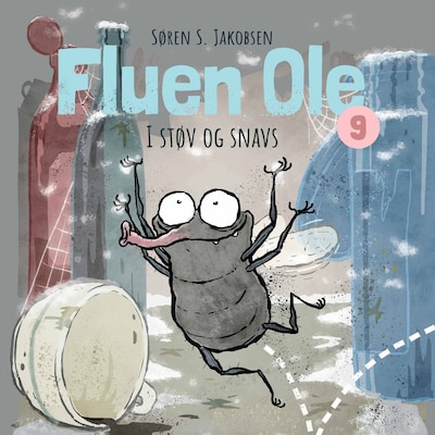 Fluen Ole #9: Fluen Ole i støv og snavs – omslag til lydbogen af Søren S. Jakobsen