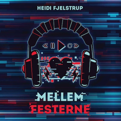 Mellem festerne – omslag til lydbogen af Heidi Fjelstrup
