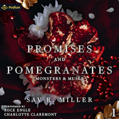 Promises and Pomegranates – omslag til lydbogen af Sav R. Miller