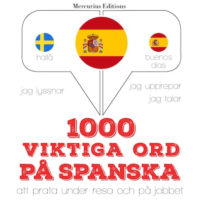 1000 viktiga ord på spanska – omslag till ljudboken av JM Gardner