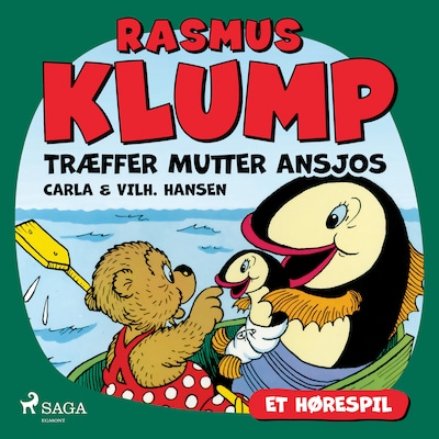 Rasmus Klump træffer Mutter Ansjos (hørespil) – omslag til lydbogen af Carla Hansen, Vilhelm Hansen