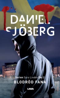 Blodröd fana – omslag till ljudboken av Per-Daniel Sjöberg