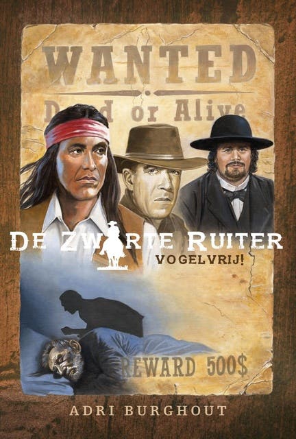 De Zwarte Ruiter vogelvrij! – omslag van het luisterboek van Adri Burghout