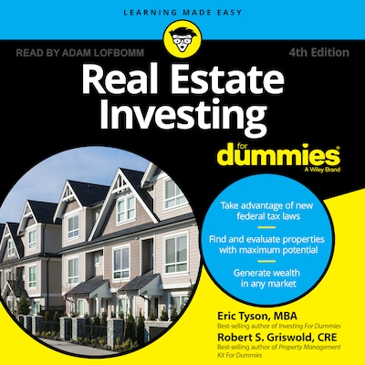 Real Estate Investing for Dummies – omslag til lydbogen af Eric Tyson, MBA, Robert S. Griswold, MSBA, CRE, CRM