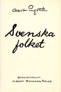 Svenska folket – omslag till ljudboken av Albert Engström
