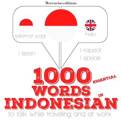 1000 essential words in Indonesian – omslag til lydbogen af JM Gardner
