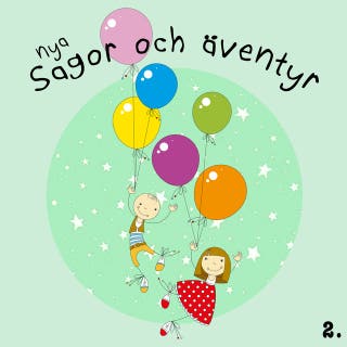 Nya sagor och äventyr 2 – omslag till ljudboken av Karin Hofvander